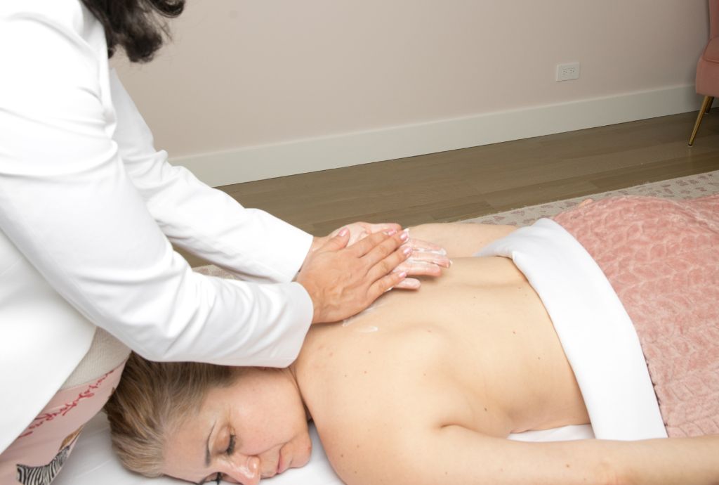 Woman Receiving Lymphatic Massage
